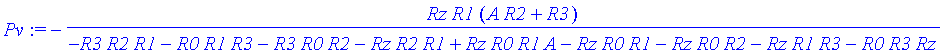 Pv := -Rz*R1*(A*R2+R3)/(-R3*R2*R1-R0*R1*R3-R3*R0*R2...